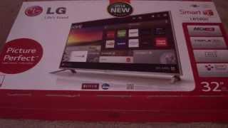 UNBOXING 32LB5800 LG 32 INCH 1080P SMART TV