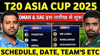Acc Announced Asia Cup 2025 Confirm Schedule, Date, Venue, Host And All Teams.