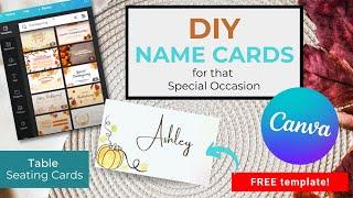 DIY Name Cards Using  Canva | Table Seating Cards | for that special occassion