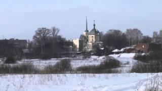 Walking tour of the city in the cold winter weather in Russia.