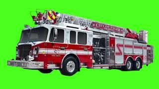 Green Screen Fire Truck Fire Brigade Chroma Key Graphics For Projects (Free To Use)