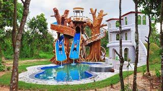 Build Creative Great Idea Beautiful Water Slide Park To Swimming Pool Relax Design In The Forest