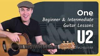 Easy Lesson! How to play One by U2 on guitar