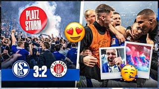 PLATZSTURM + AUFSTIEGS FEIER  Schalke 04 vs St Pauli STADION VLOG 