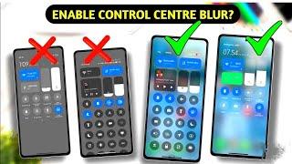 Enable Blur In Control Center in Any Redmi, Poco & Xiaomi Device? ️️