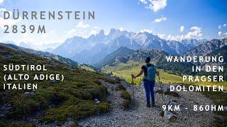 Wanderung auf den Dürrenstein  2839m - Panoramaberg in den Pragser Dolomiten - (Picco di Vallandro)