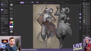 Creature Sculpting for 3D Printing Tutorial in ZBrush Live Stream Part 1