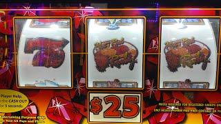 MASSIVE JACKPOT!  MAX BET Hot Red Ruby HIGH LIMT $25 Slot - Magic Slots at Choctaw Casino Durant