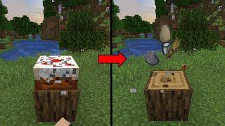 Minecraft but blocks drop their crafting ingredients