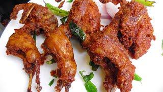 CRISPY QUAIL FRY కరకరలాడే కౌజు పిట్ట వేపుడు ఒక్కసారి చేయండి దీని రుచి అద్భుతం Roasted Angry Bird Fry