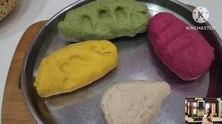 इस नए साल पे बनाये ये कलर फुल पुडी/how to make colour ful Pudi at home/healthy pudi recipe.