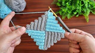 Wow!..  Very Easy! Super how to make eye catching crochet.Wonderful crochet motif knitting pattern.