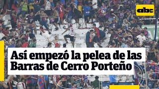 Así fue la batalla campal entre los hinchas de Cerro Porteño