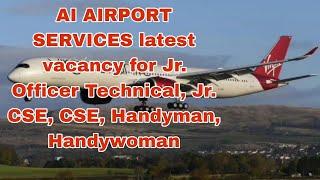 AI AIRPORT SERVICES latest job vacancy for Chandigarh & Dehradun airports #aiasl #airportjobs #jobs