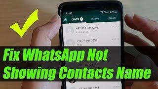 Fix WhatsApp Not Showing Contact's Name But Phone Number on Android