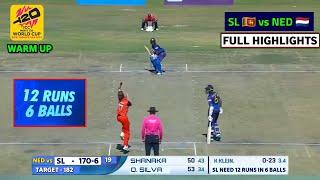 Sri Lanka vs Netherlands ICC T20 World Cup Warm up 2024 Highlights| SL vs NED Warmup Highlights 2024