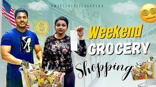 అమెరికా  లో మా Weekend Grocery Shopping| Monthly Expenses?|Breakfast|Telugu Vlogs from USA #telugu