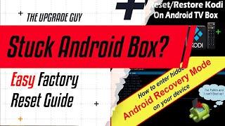 Android box stuck on logo - Quick fix to home screen locked box - Android box bricked fix 