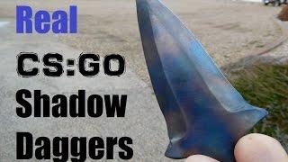 REAL LIFE CS:GO KNIVES- Case Hardened Shadow Daggers