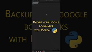 Save Your Google Bookmarks With Python!  #python #programming #coding