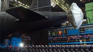 Finally: Russia Launches Its Newest Nuclear Submarine K-564 Arkhangelsk at SEVMASH Shipyard