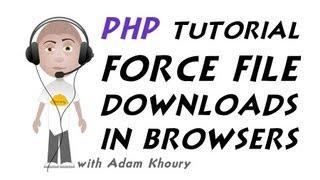 PHP Force Any File to Download In Browser Tutorial