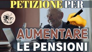 PETIZIONE per l'AUMENTO DELLE PENSIONI D'invalidità civile ., Firma  con un click  ️