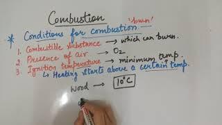 Conditions for combustion| class-8