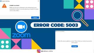 ZOOM 5003 HATA KODU %100 ÇÖZÜM - ZOOM Meeting Unable To Connect -How to fix zoom error code 5003