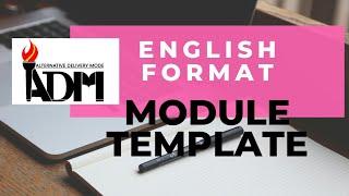 MODULE TEMPLATE - ENGLISH FORMAT by Teacher Kristinna