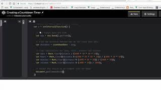 Creating a CountDown Timer Javascript