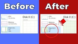 How to Fix 100% DISK USAGE Windows 11 (2023)