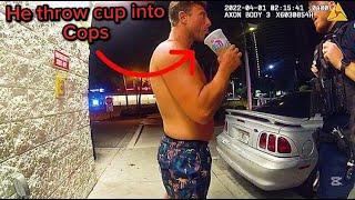 Man Throws Ice on Cop, Instantly Regrets It