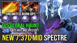 NEW 7.37C IMBA MID SPECTRE 100% Unkillable 1v5 AOE Burn Radiance + Flame Cloak Global Haunt Dota 2