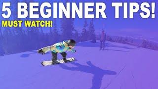 Top 5 Beginner Snowboard Tips! Must Watch!