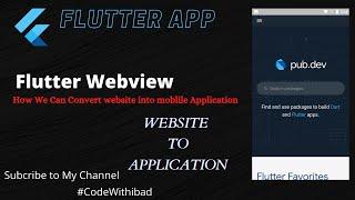 How to convert Any Website into Android App | Flutter WebView | Website convert into app in flutter