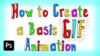 Photoshop CC 2024 tutorial showing how to create a basic, GIF frame animation.