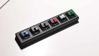 Cherry MX Switches Sound Comparison (Blue, Brown, Black, Red, White, Green)