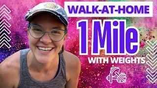1-Mile Walk At Home Workout with Weights | Gain Strength | Burn Fat | Beginner & Senior Home Workout