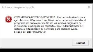 Solucion Error falta msvcp120.dll en Windows (7,8,10) SOLUCION DEFINITIVA Al (RGC)  2020