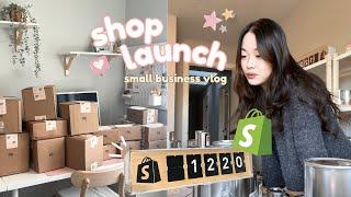 SHOP LAUNCH VLOG Pt 1️ Packing orders for my small business on Shopify, largest order EVER, retail