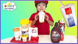 McDonald's Shake Maker & McDonald's Cash Register! Kids Pretend Play Food Happy Meal Surprise Toys