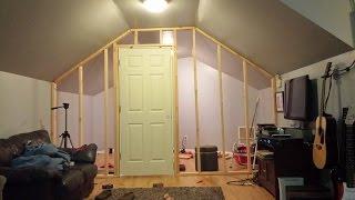 DIY How to Frame an Interior Wall with door and sheetrock