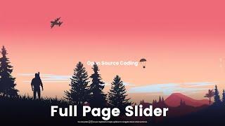 Full Page Slider With Html CSS and JavaScript | Javascript Animated Slider
