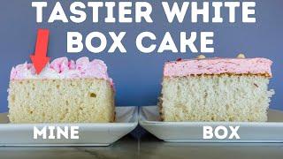 How to make vanilla box cake mix better | Doctored cake mix