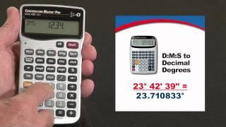 Construction Master Pro DT D:M:S to Decimal Degrees How To