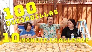 100 Quesadillas in 10 MINUTES CHALLENGE | MrChuy