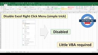 Disable Excel Right-Click Menu (just little VBA)
