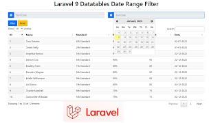 Laravel 9 Datatables Date Range Filter