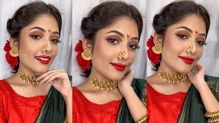 TRADITIONAL GANESH CHATURTHI LOOK 2021 | INDIAN FESTIVAL MAKEUP TUTORIAL